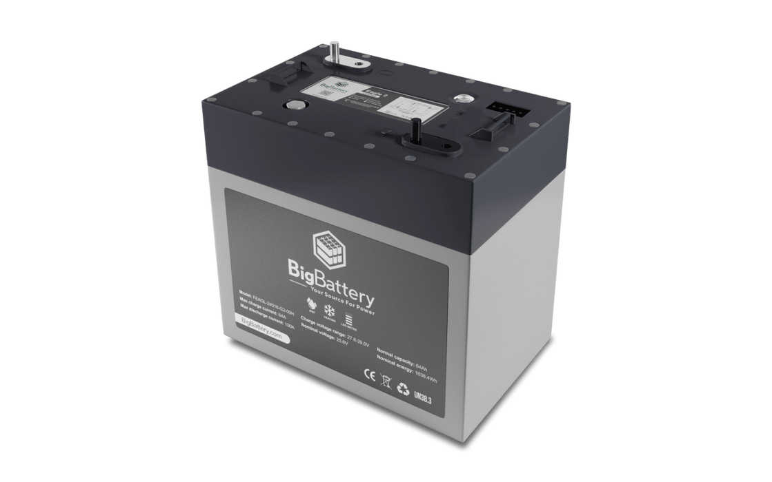 BigBattery 24V EAGLE 2 (No Comm) – LiFePO4 – 64Ah – 1.63kWh