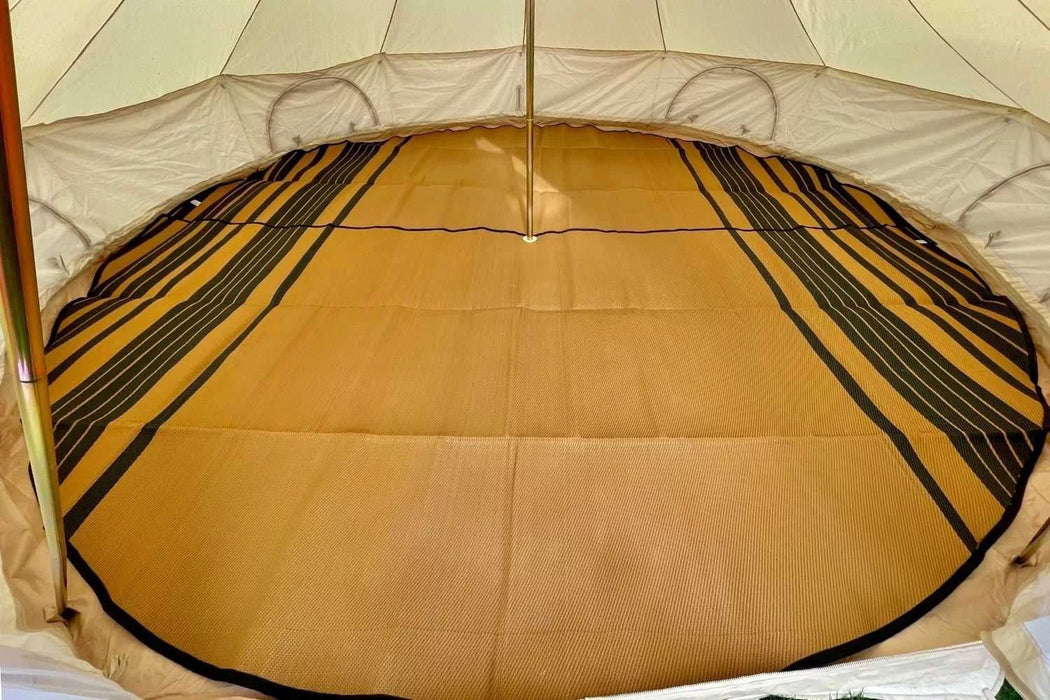 Life InTents Striped Bell Tent Floor Matting Cover | 16' (5M)