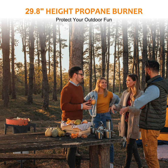 Camplux 130,000 BTU High Pressure Single Propane Burner Perfect for Home Brewing, Turkey Fry, Maple Syrup Prep