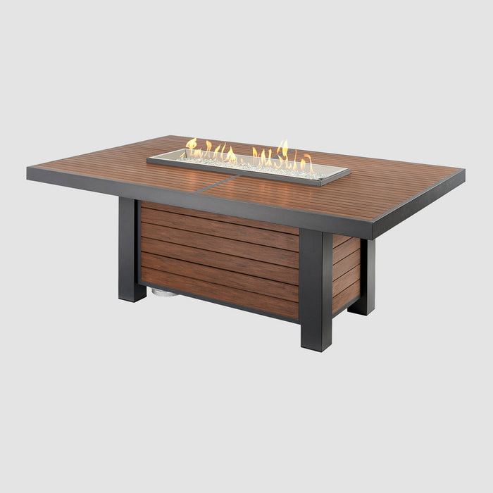 Outdoor Greatroom Kenwood Linear Dining Height Gas 80" Fire Pit Table