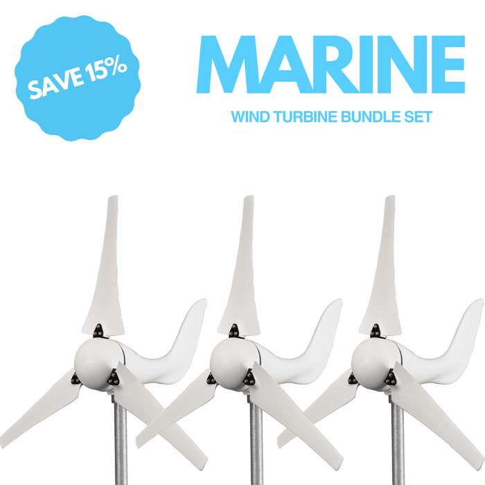 Automaxx Marine 400W Wind Turbine Generator Kit Bundle Set