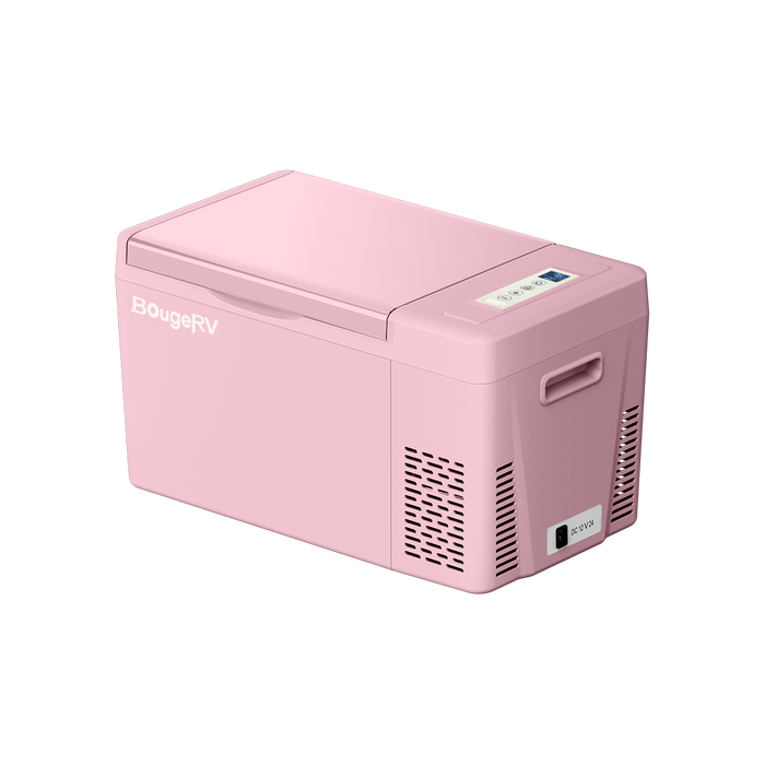 BougeRV 12V 23 Quart Colorful Pink Portable Fridge