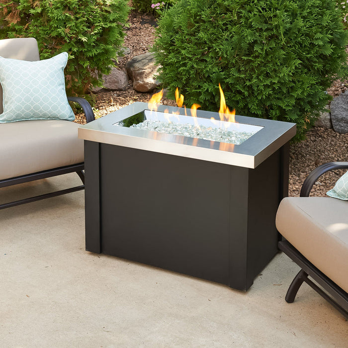 Outdoor Greatroom Providence Rectangular Gas 32" Fire Pit Table