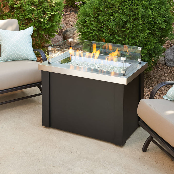 Outdoor Greatroom Providence Rectangular Gas 32" Fire Pit Table