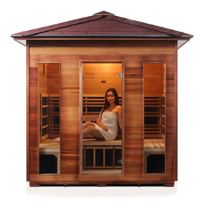 Enlighten InfraNature Original Rustic Full Spectrum Infrared Outdoor Sauna | 5 Persons