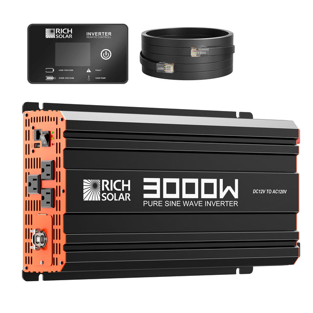 Rich Solar 3000 Watt 12 Volt Industrial Pure Sine Wave Inverter