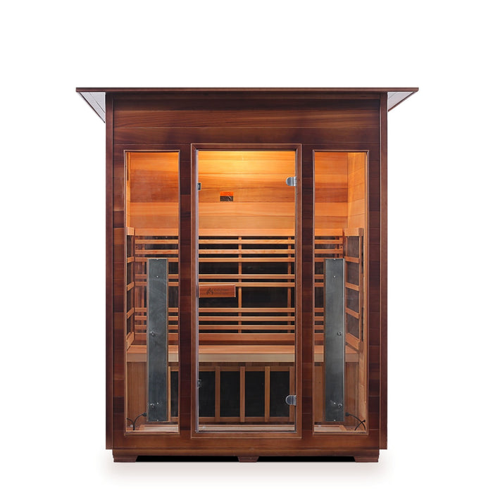 Enlighten InfraNature Original Rustic 3 Full Spectrum Infrared Indoor Sauna | 3 Persons