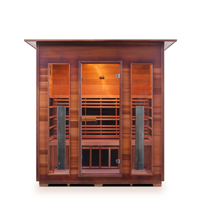 Enlighten InfraNature Original Rustic 4 Full Spectrum Infrared Indoor Sauna | 4 Persons