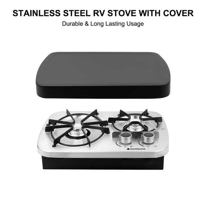 Camplux Drop-In 2 Burner Propane RV Stove