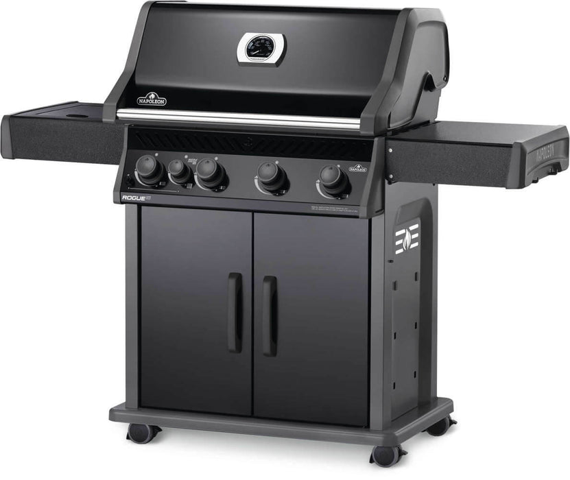 Napoleon Rogue XT 525 SIB Black Gas Grill with Infrared Side Burner