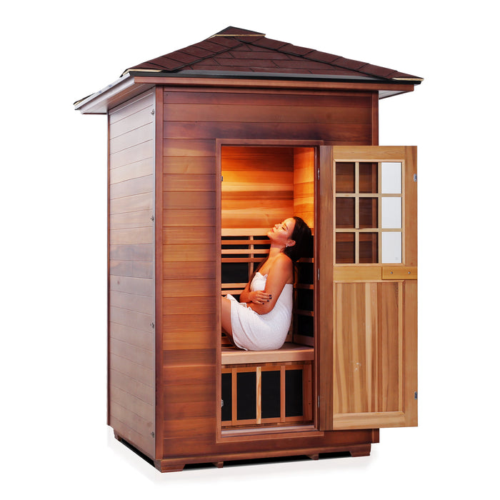 Enlighten InfraNature Original Sierra 2 Full Spectrum Infrared Outdoor Sauna | 2 Persons