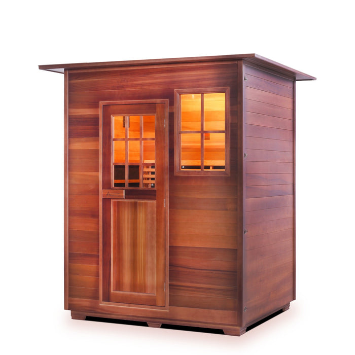 Enlighten InfraNature Duet Sapphire 3 Hybrid Infrared/Traditional Indoor Sauna | 3 Persons