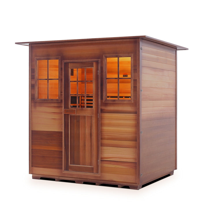 Enlighten InfraNature Duet Sapphire 4 Hybrid Infrared/Traditional Indoor Sauna | 4 Persons