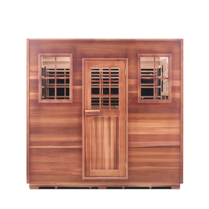 Enlighten InfraNature Duet Sapphire 8 Hybrid Infrared/Traditional Outdoor Sauna | 8 Persons