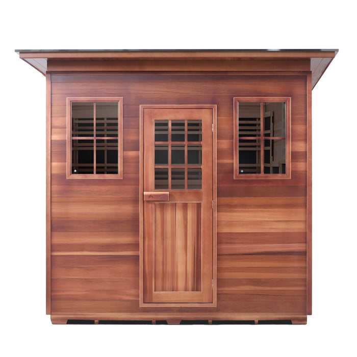 Enlighten InfraNature Duet Sapphire 8 Hybrid Infrared/Traditional Outdoor Sauna | 8 Persons