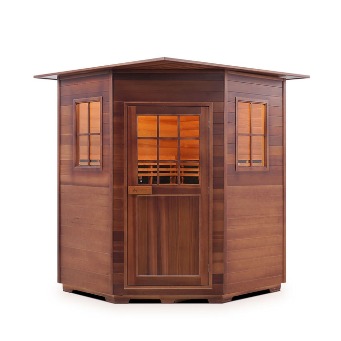 Enlighten InfraNature Duet Sapphire 4C Hybrid Infrared/Traditional Indoor Sauna | 4c Person