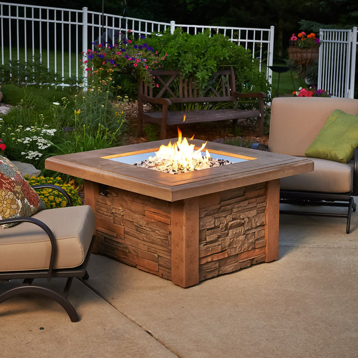 Outdoor Greatroom Sierra Square Gas 43.5" Fire Pit Table