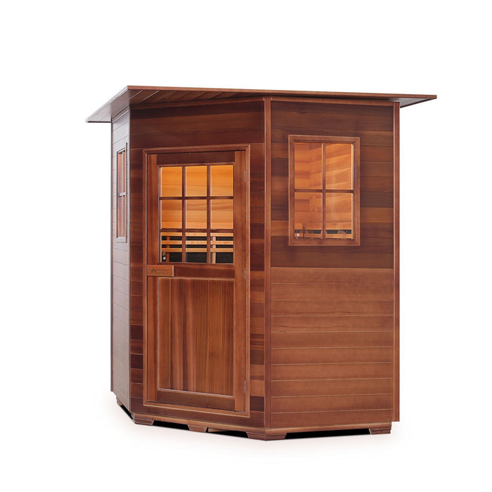 Enlighten InfraNature Original Sierra 4 Corner Full Spectrum Infrared Indoor Sauna | 4 Persons