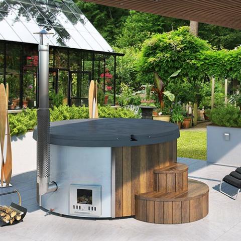 SaunaLife Model S4N Wood-Fired Hot Tub