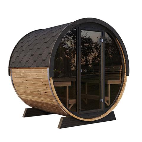 SaunaLife Model EE8G Sauna Barrel Side Angle