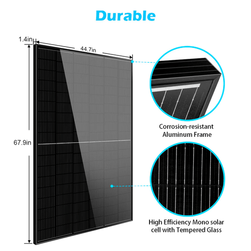 SunGold Power Solar Panel 415 Watt  Durability and dimensions