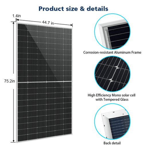 Solar Panel Product Size & Details