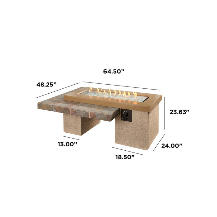 Outdoor Greatroom Uptown Linear 64.5" Fire Pit Table