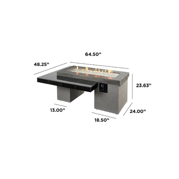 Outdoor Greatroom Uptown Linear 64.5" Fire Pit Table