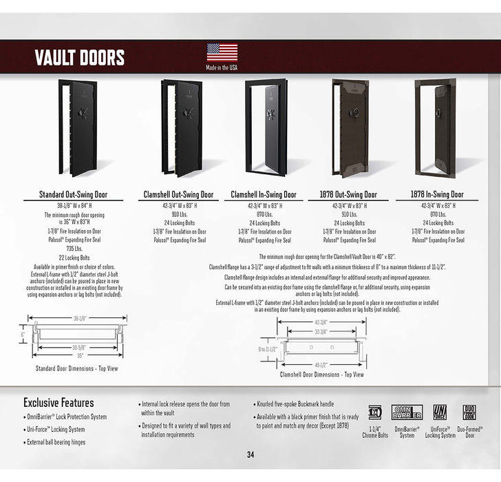 Browning Standard Out-Swing Vault Door