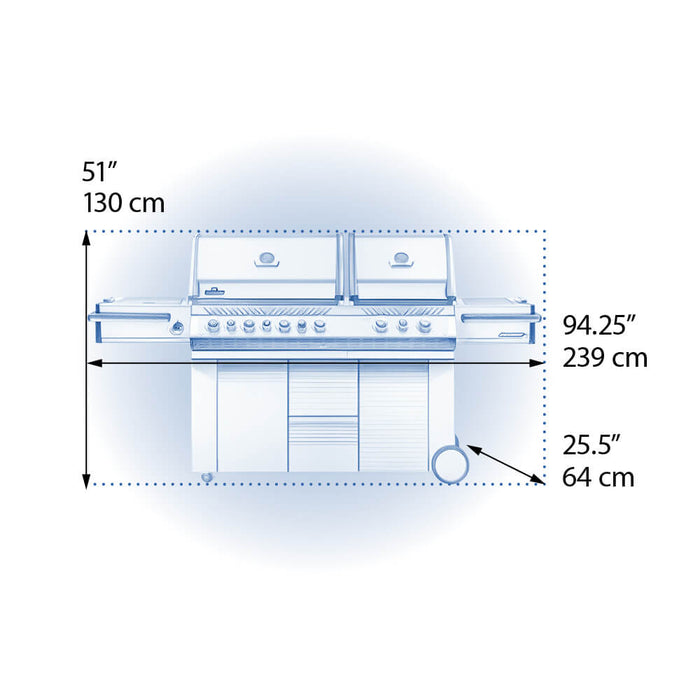 Napoleon Prestige PRO™ 825 RSBI Gas Grill with Power Side Burner, Infrared Rear & Bottom Burners