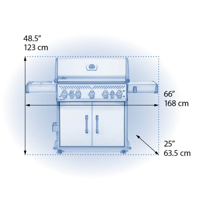 Napoleon Rogue SE 625 RSIB LP Gas Grill w/Infrared Side&Rear SS