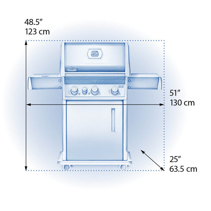 Napoleon Rogue XT 425 Stainless Steel Gas Grill with Infrared Side Burner