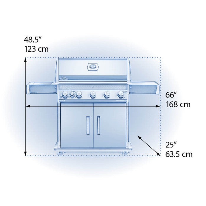 Napoleon Rogue XT 625 SIB Liquid Propane Gas Grill with Infrared Side Burner