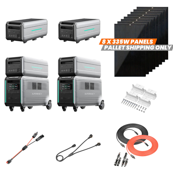 Zendure SuperBase V4600 Solar Generator Kit | 7,600W 120/240V Output | 27.6kWh Battery Capacity + 2680W of Solar PV