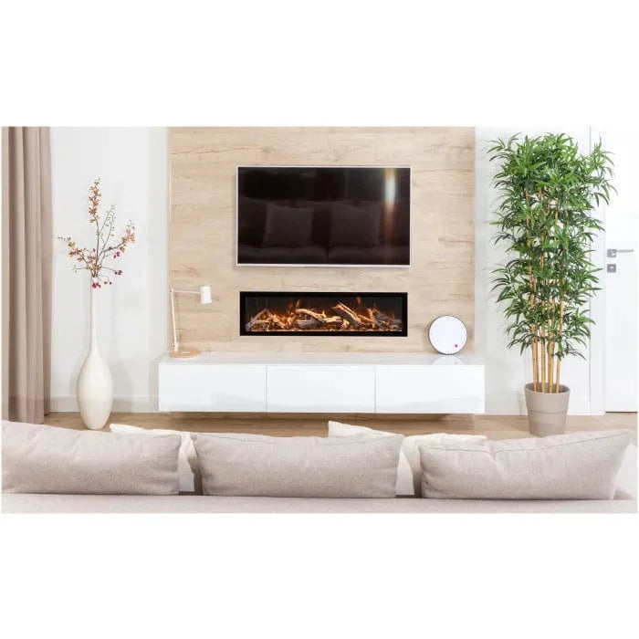 Amantii Symmetry Xtra Tall Bespoke Indoor/Outdoor Linear Built-In Electric Fireplace