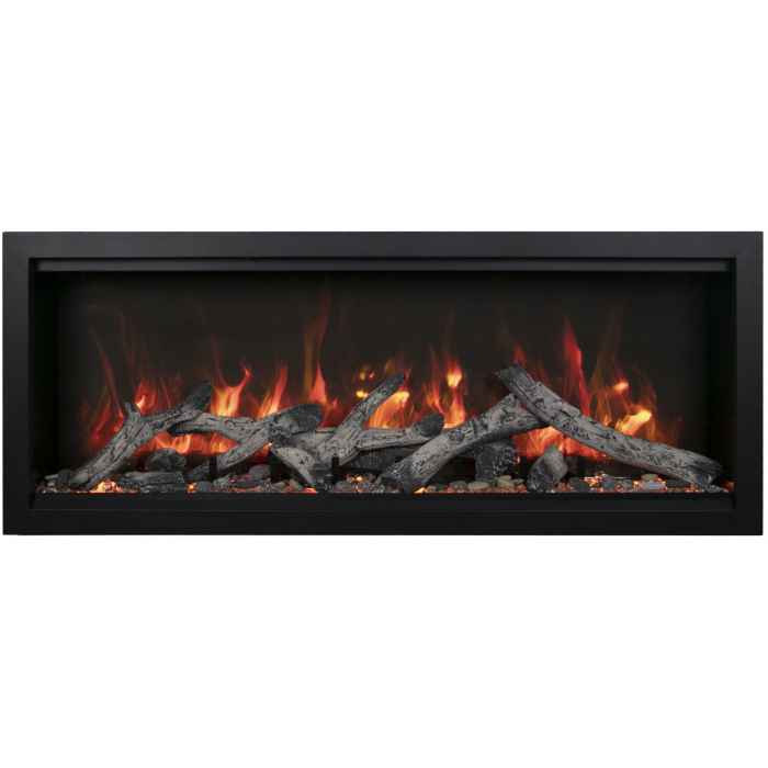 Amantii Symmetry Xtra Tall Bespoke Indoor/Outdoor Linear Built-In Electric Fireplace