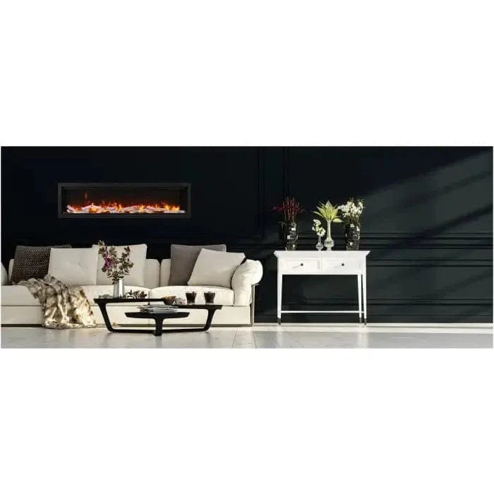 Amantii Symmetry Smart Indoor/Outdoor Linear Built-In Electric Fireplace