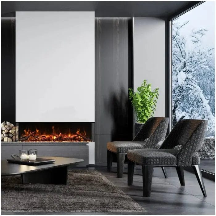 Amantii Tru-View XL 40" to 72" Deep Indoor/Outdoor 3-Sided Built-In Smart Electric Fireplace