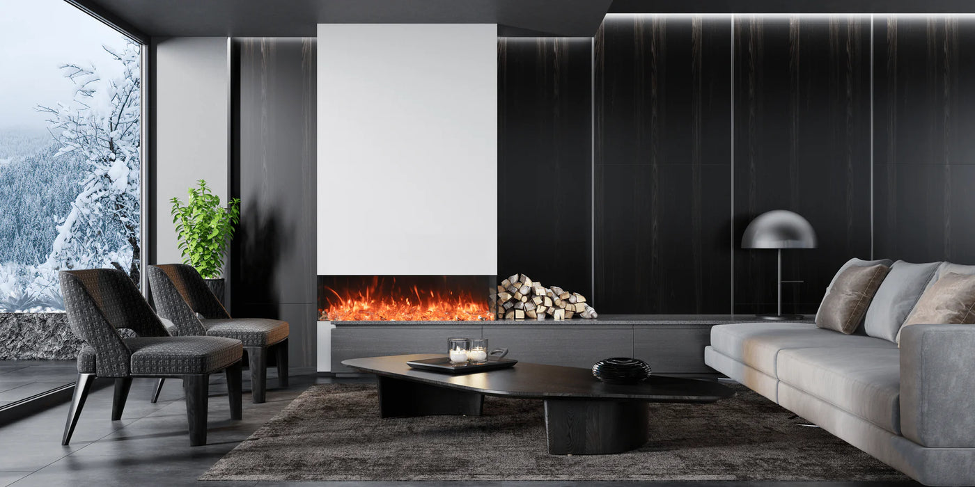 Amantii TruView Bespoke 45" to 85" 3-Sided Indoor/Outdoor Built-In Electric Fireplace