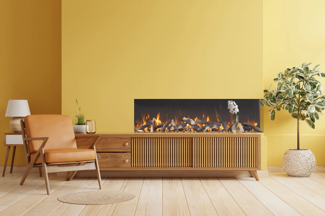 Amantii TruView Bespoke 45" to 85" 3-Sided Indoor/Outdoor Built-In Electric Fireplace