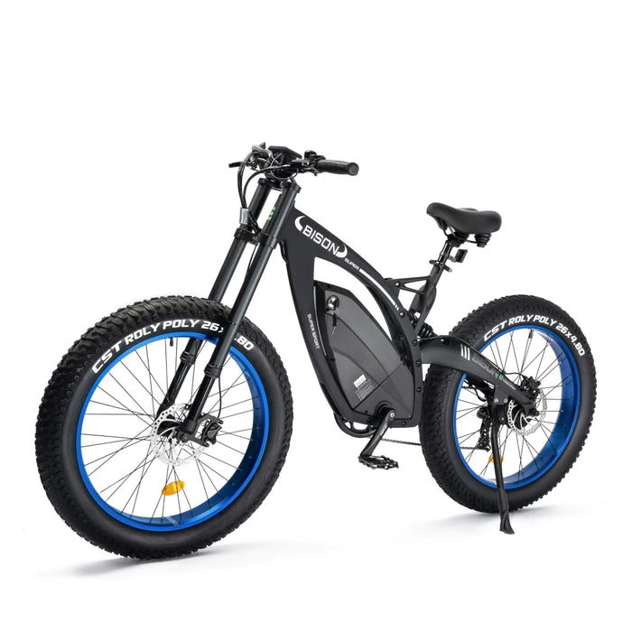 Ecotric Bison 48V 17.5AH 1000W Big Fat Tire Ebike - Matte Black