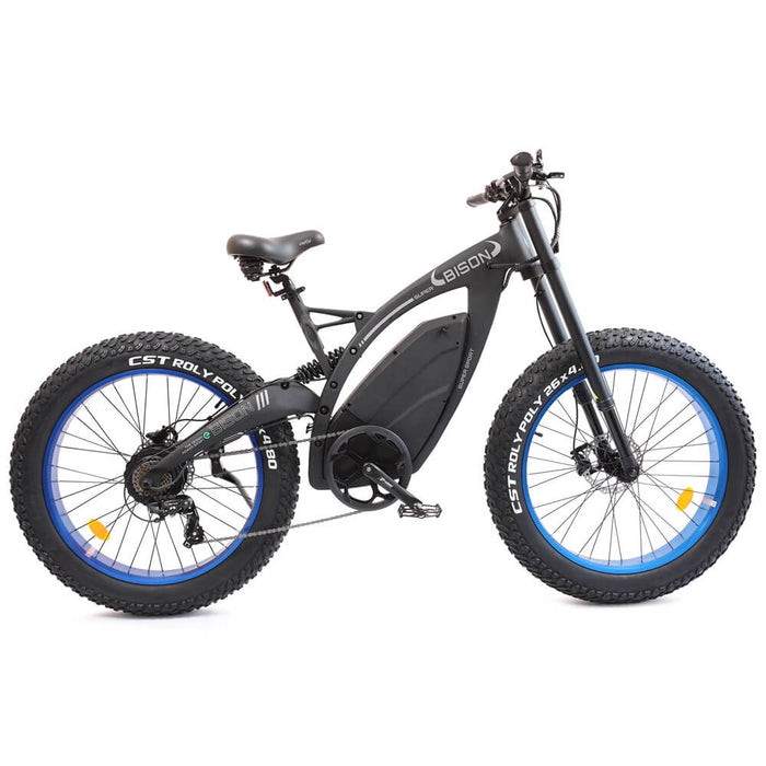 Ecotric Bison 48V 17.5AH 1000W Big Fat Tire Ebike - Matte Black