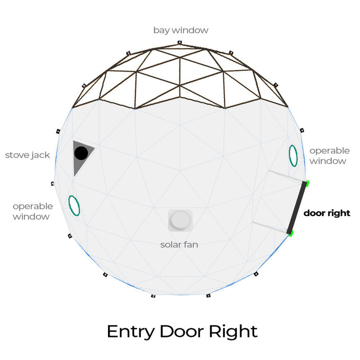 Luna Glamping 8M (26') Stargazer Geodesic Dome