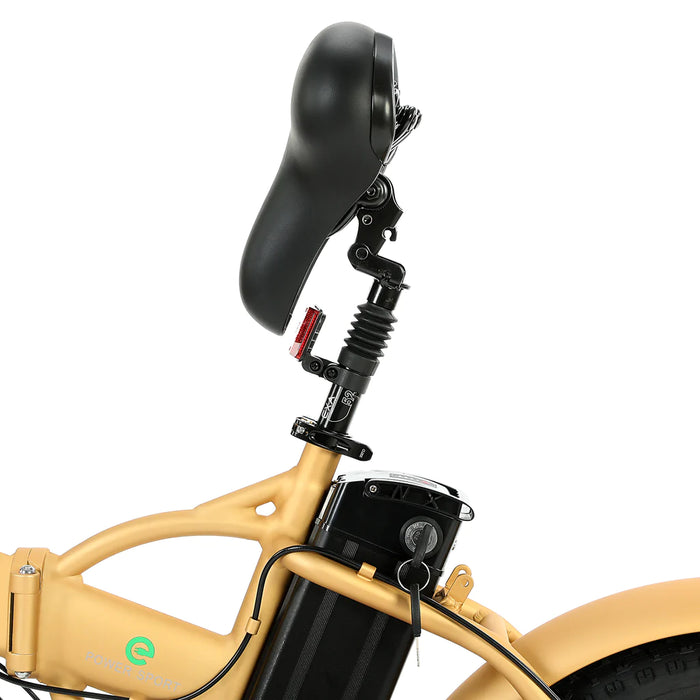 Ecotric 20" Fat Tire Portable and Folding Electric Bike - Gold