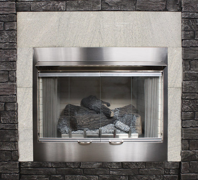 American Hearth Carol Rose 42" Outdoor Firebox Premium Bi-Fold Glass Doors