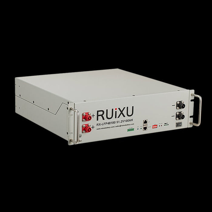 RUiXU RX-LFP48100 100 Ah Lithium Server Rack Battery | 19" Rack Mounted 3U Module | UL1973 Certified | UL9540A