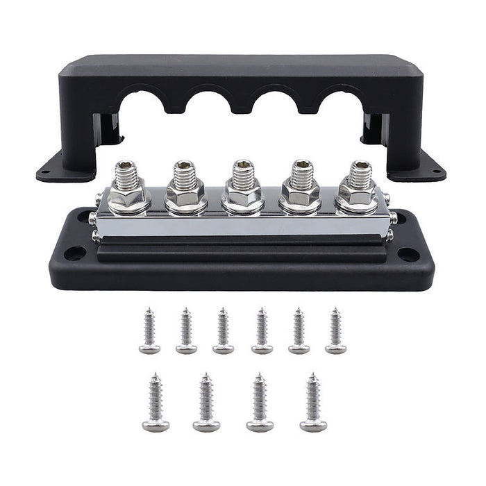 RUiXU Busbar | 5 x 3/8" Terminal Post + 5 x 14mm Fastening Nuts (work with OP140 or OP200)