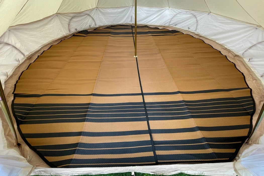 Life InTents Striped Bell Tent Floor Matting Cover | 16' (5M)