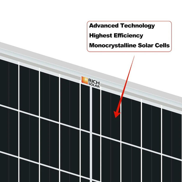 Rich Solar Mega 200 Watt Monocrystalline Solar Panel | Best 24V Panel for RVs and Off-Grid