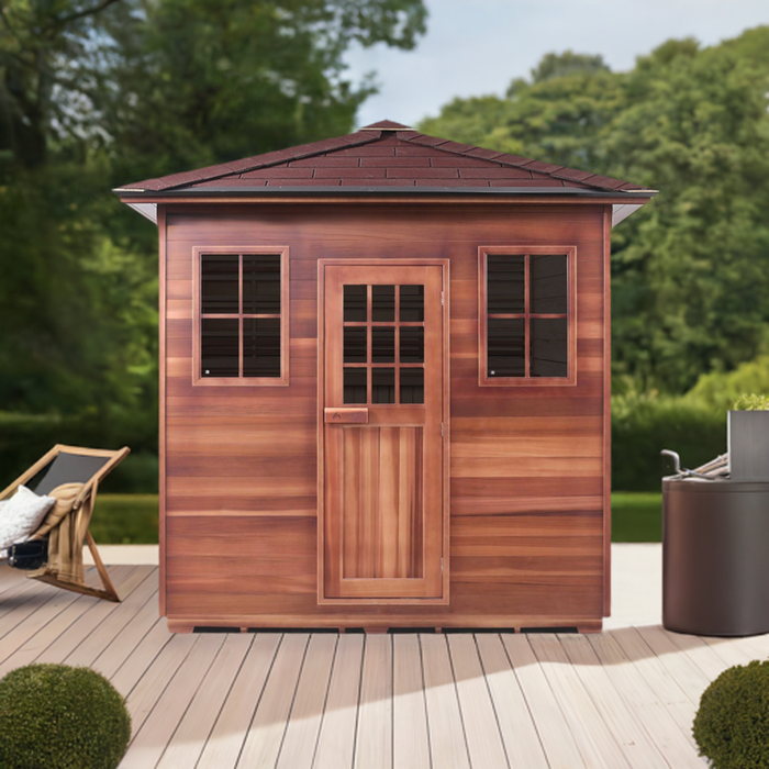 Enlighten SaunaTerra MoonLight 8 Dry Traditional Outdoor Sauna | 8 Persons